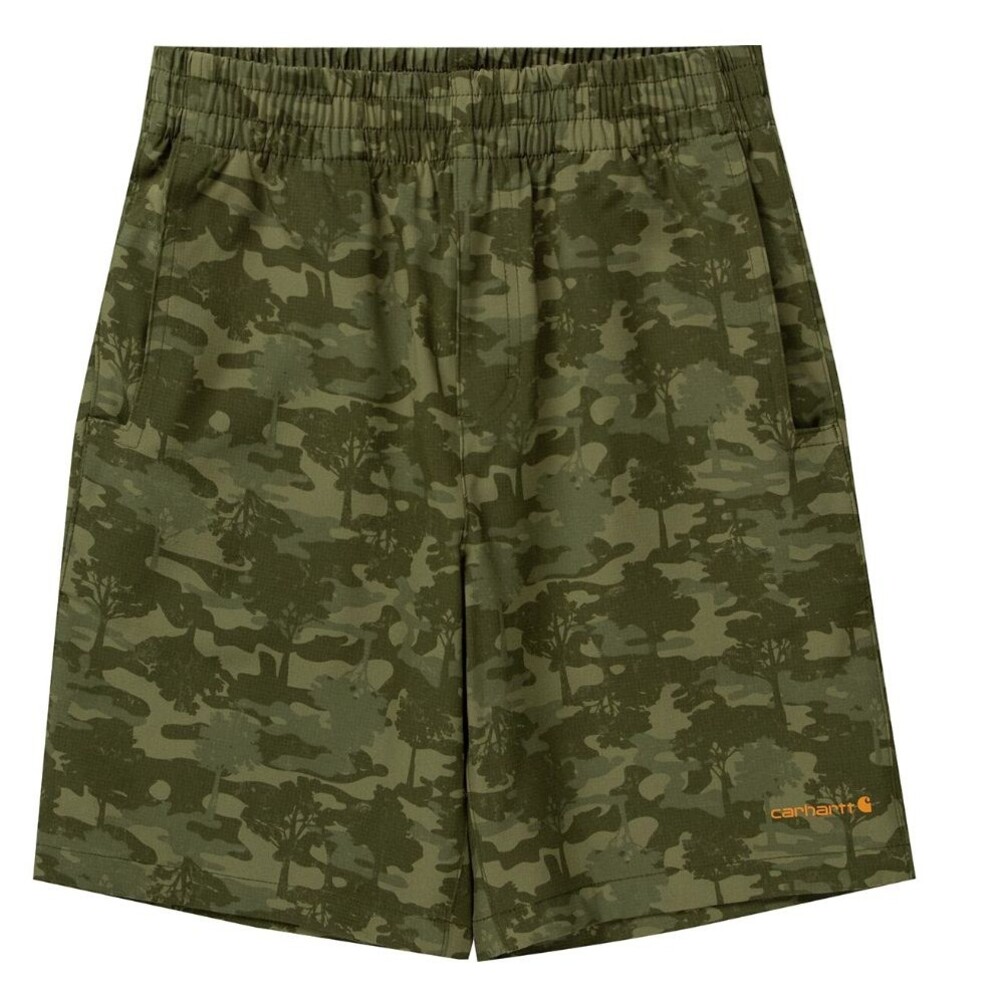C100 Carhartt Boys’ Rugged Flex Ripstop Work Shorts – Camo Brown – Small BNWT